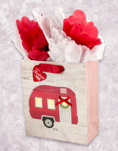 Christmas Camper Gift Bags - Holiday Party Favors, Stocking Stuffers & Small Gift Packaging for Christmas Celebrations, Office Parties & Family Gatherings