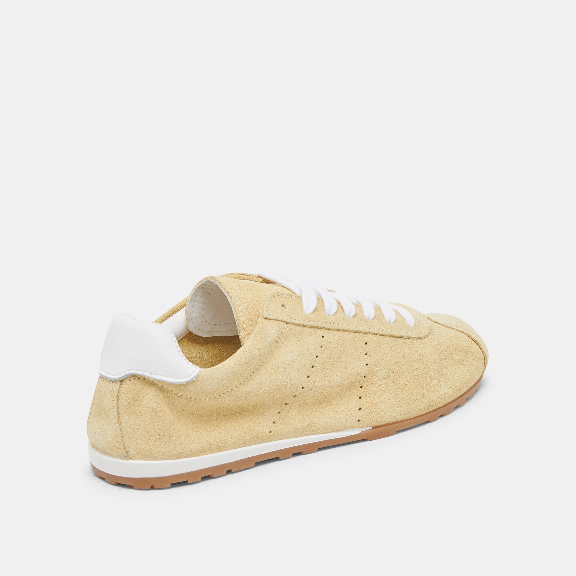SERINA Women's Yellow Suede Sneakers - Comfortable Casual Walking Shoes for Everyday Wear, Workout & Outdoor Activities