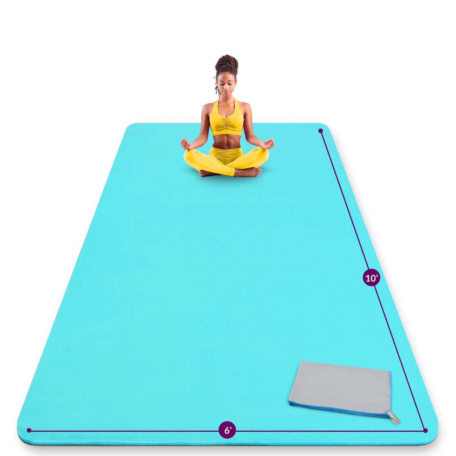 Extra Large Non-Slip Yoga Mat for AcroYoga, Home Workouts & Gym - Perfect for Hot Yoga, Pilates and Floor Exercises