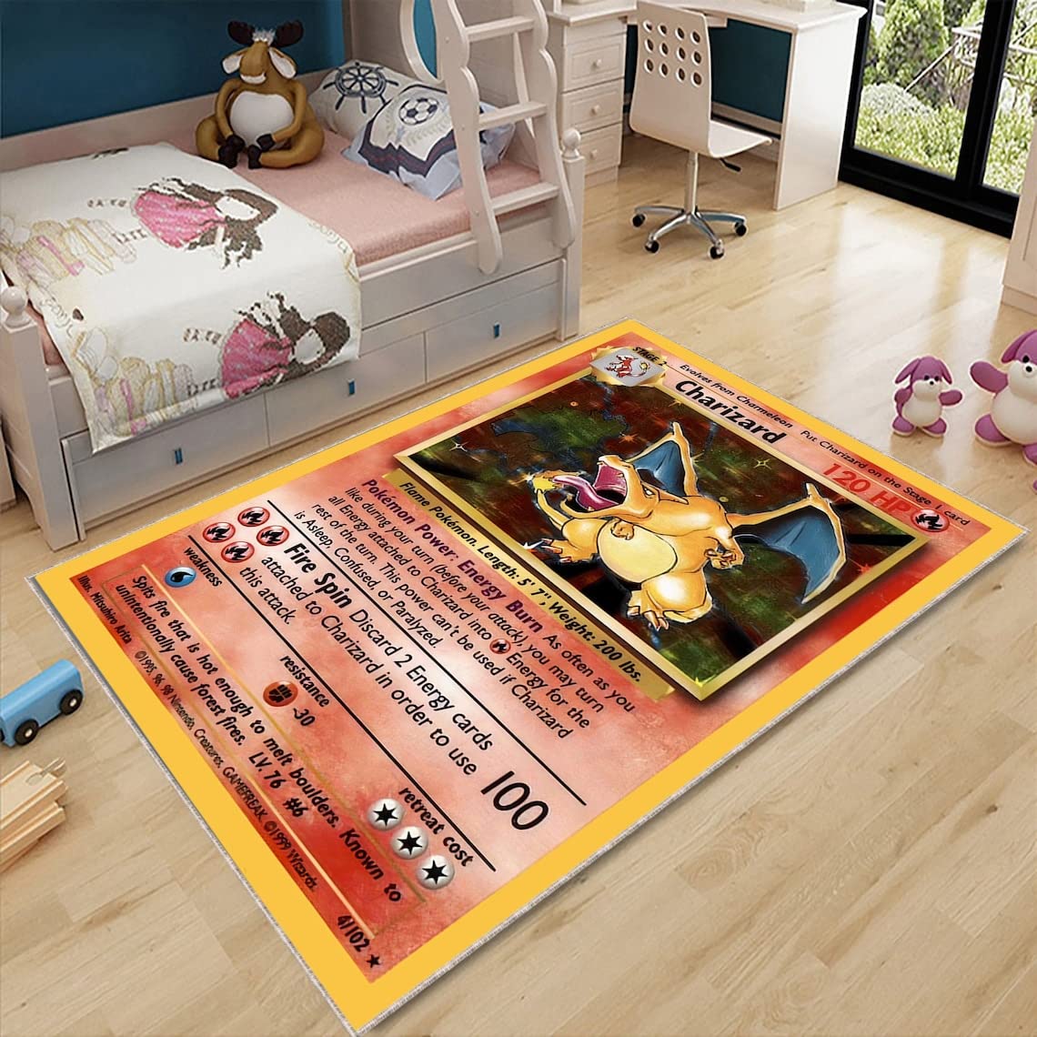 Anime Game Card Rug - 2.6x4.9 Feet Soft Non-Slip Play Mat for Gaming Rooms, Kids Bedroom Decor, and Anime Themed Spaces (80x150cm)