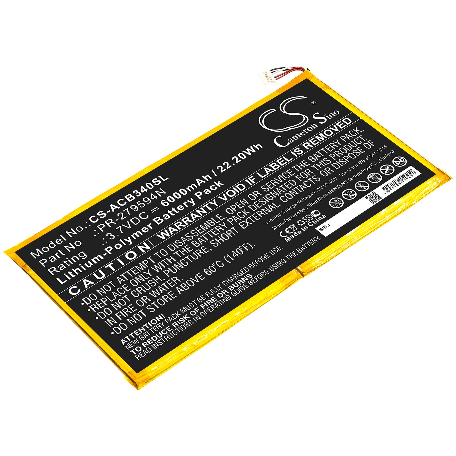 Acer Iconia One 10 B3-A40 Tablet Replacement Battery - Genuine OEM Battery for Acer Iconia One 10 B3-A40 Model - Perfect for Home, Office & Travel Use