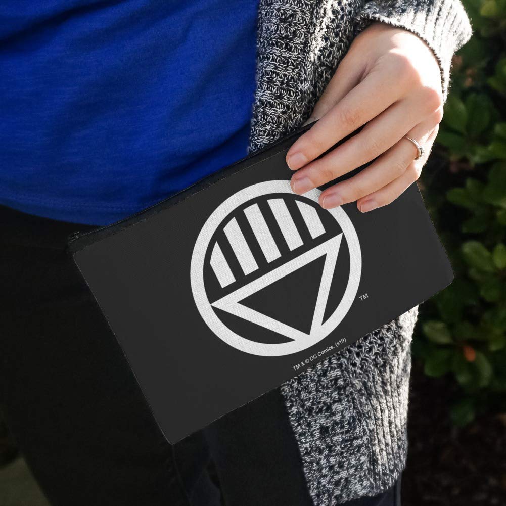 Black Lantern Logo Makeup Bag - Green Lantern Themed Cosmetic Organizer Pouch for Travel, Gym & Daily Essentials Storage