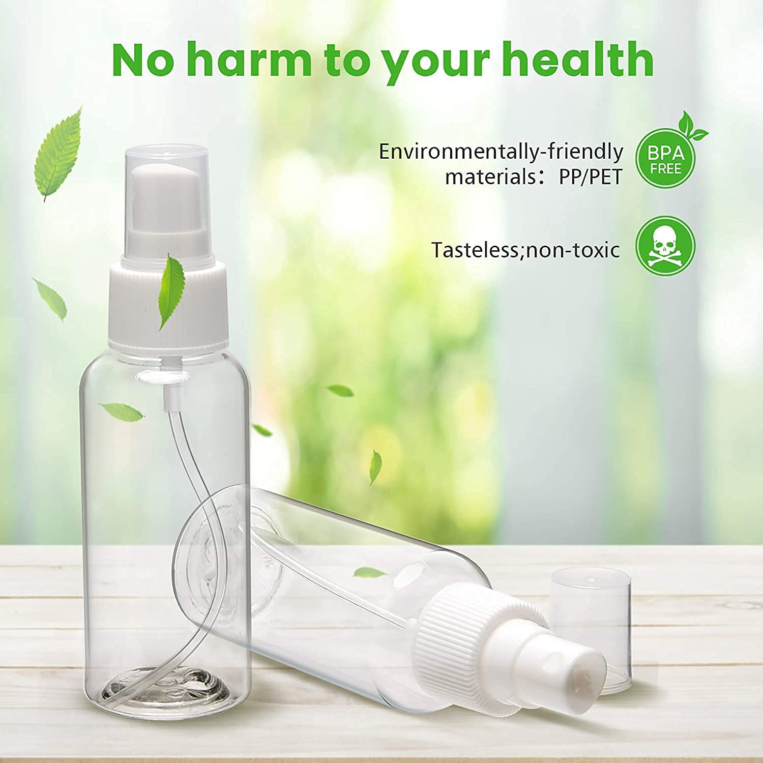 6 Pack 100ml Empty Fine Mist Spray Bottles - Refillable Mini Spray Bottles for Hair, Perfume, Cologne, Sanitizer & More | Travel, Home & Salon Use