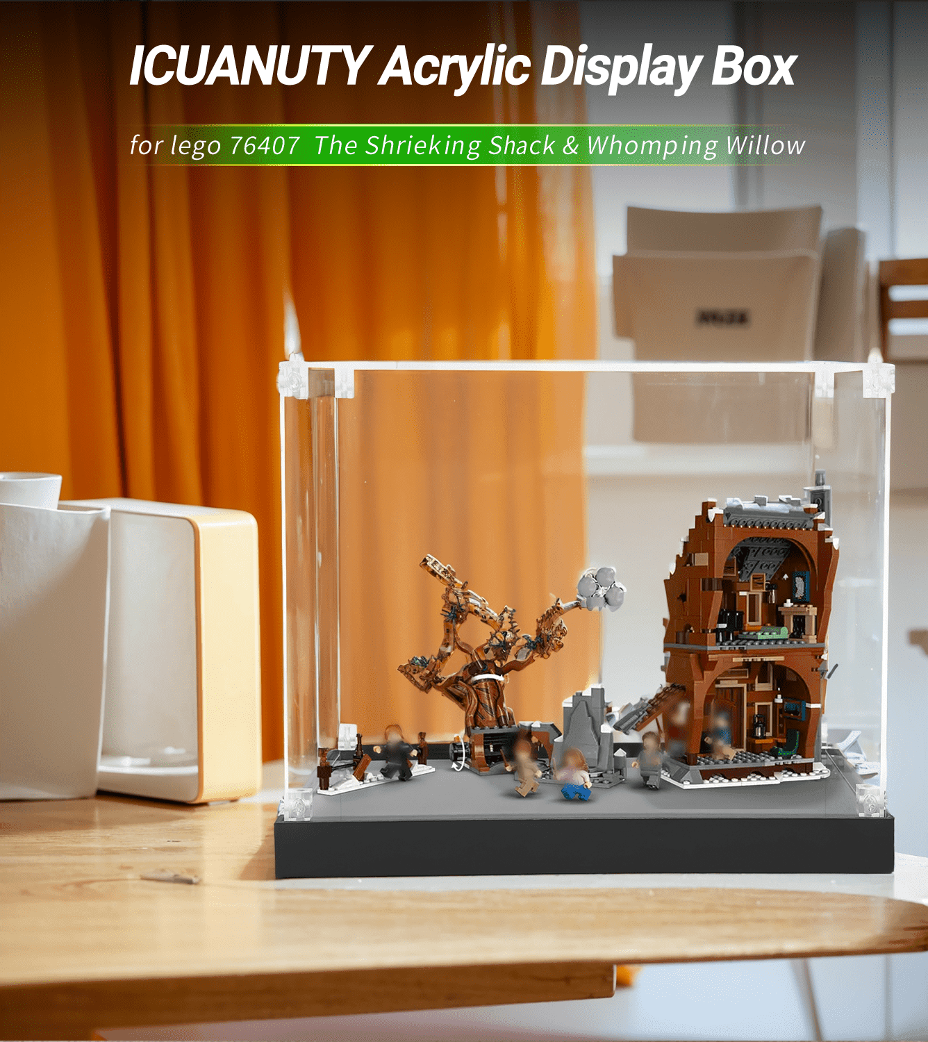 Lego The Shrieking Shack & Whomping Willow 76407 Display Case - Premium Acrylic Protector for Collectible Building Sets - Perfect for Showcasing & Protecting Your Harry Potter Lego Collection at Home or Office