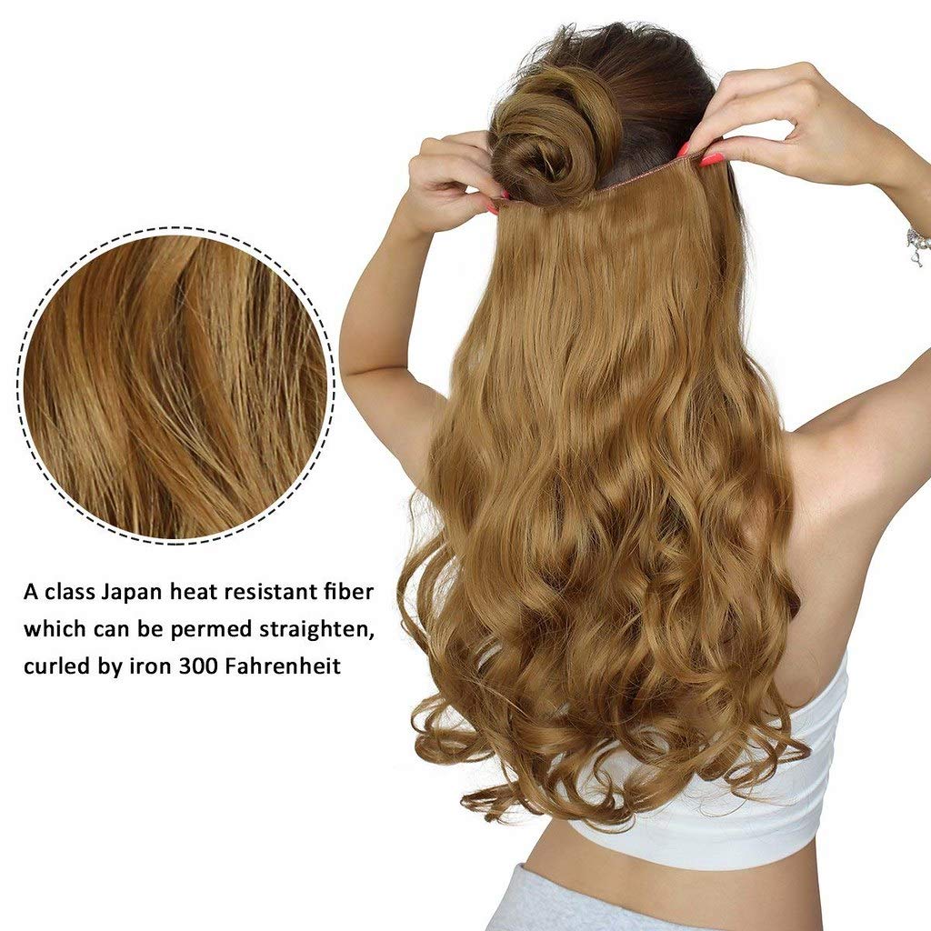 RemeeHi 100% Remy Human Hair Extensions - 5 Clip-in One Piece (80g, 25cm/22 Inch) Dark Chocolate Brown #6 | Natural Looking Hair Extensions for Volume & Length | Perfect for Parties, Weddings & Daily Styling