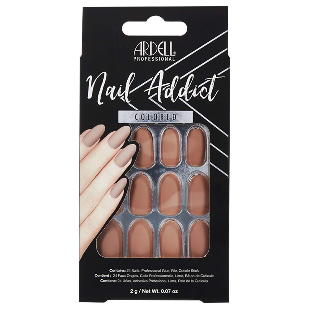 Ardell Nail Addict Artificial Nail Set - Barely There Nude Press On Nails for Natural Look | Perfect for Everyday Wear, Special Occasions & Salon-Quality Manicures at Home