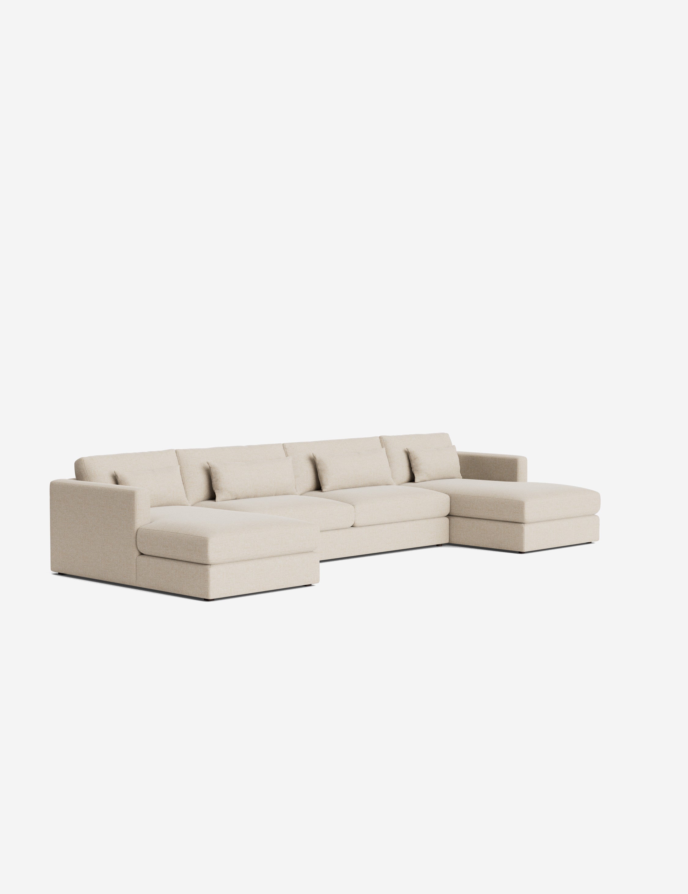 Durham U-Shaped Sectional Sofa - Modern L-Shaped Couch for Living Room, Family Room & Home Theater | Comfortable Fabric Sofa Set with Reversible Chaise