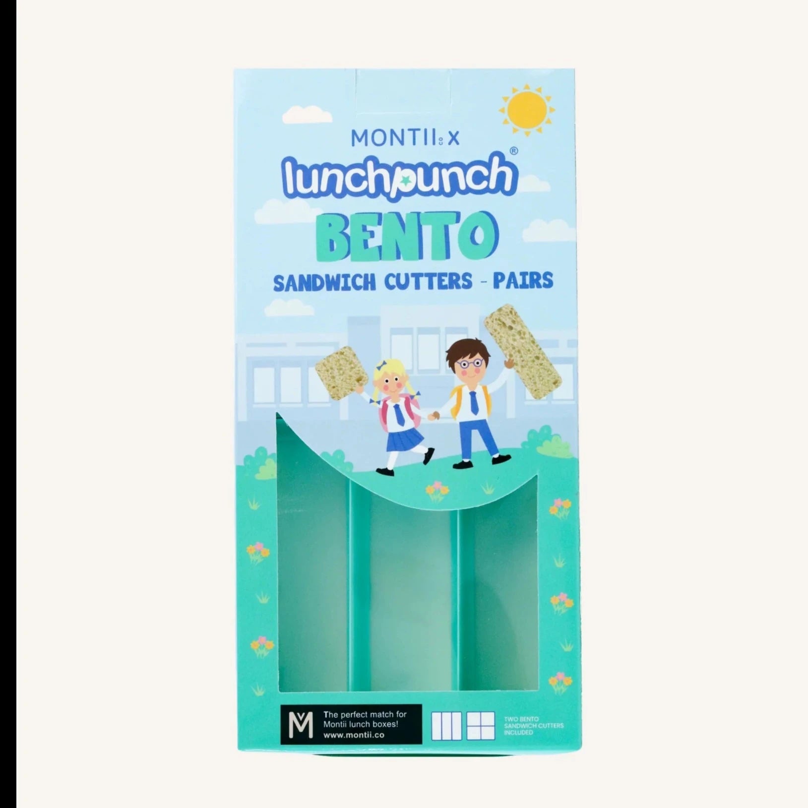 Lunch Punch Sandwich Cutter Pair - Fun Bento Box Cutters for Kids | Sandwich Shapers for School Lunches & Picnics