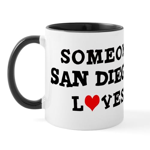 White/Black Inside - Someone In San Diego Mug