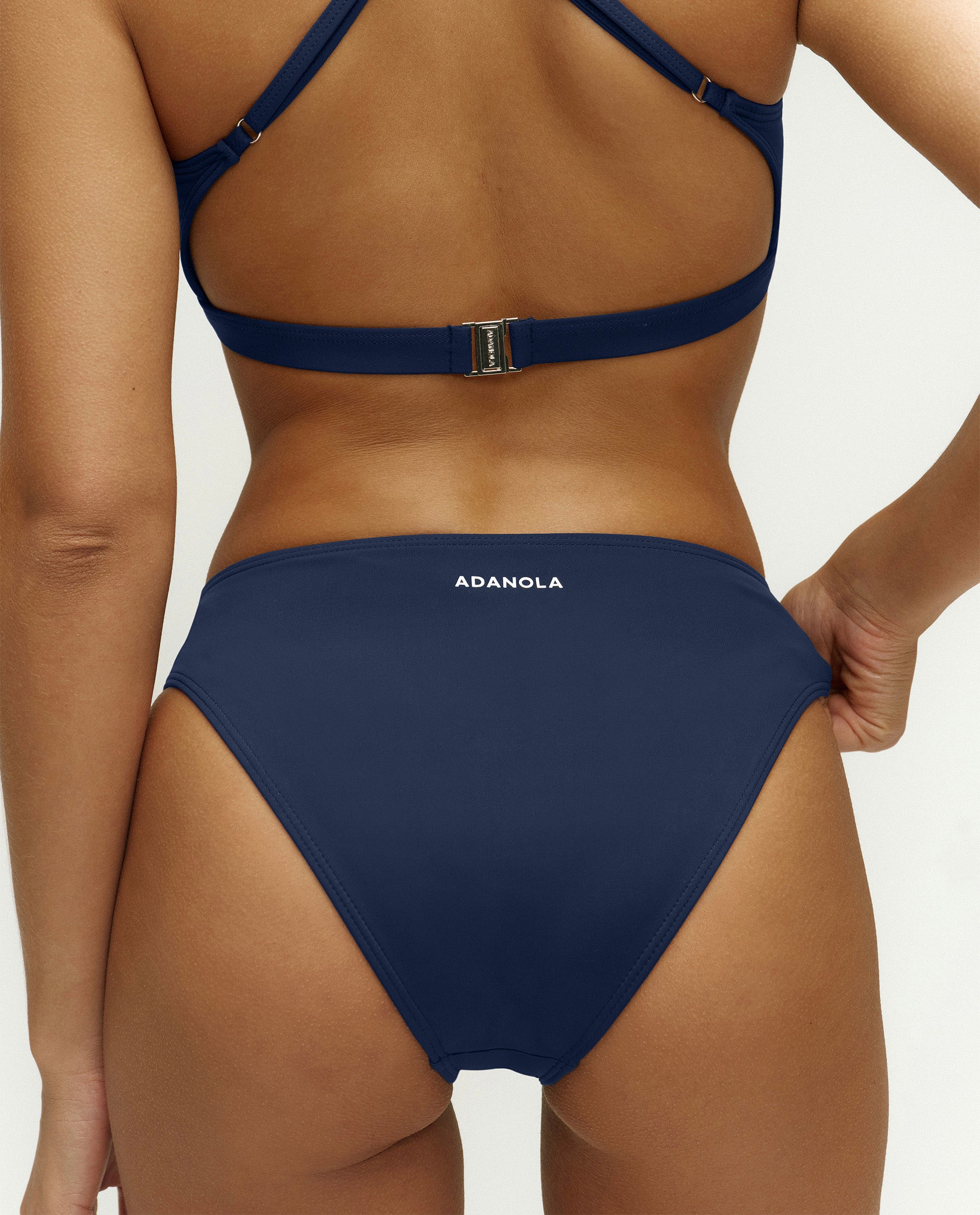 Women's High Waisted Bikini Bottoms - Navy Blue Swimwear for Beach, Pool & Summer Vacation | Comfortable & Stylish Swim Shorts
