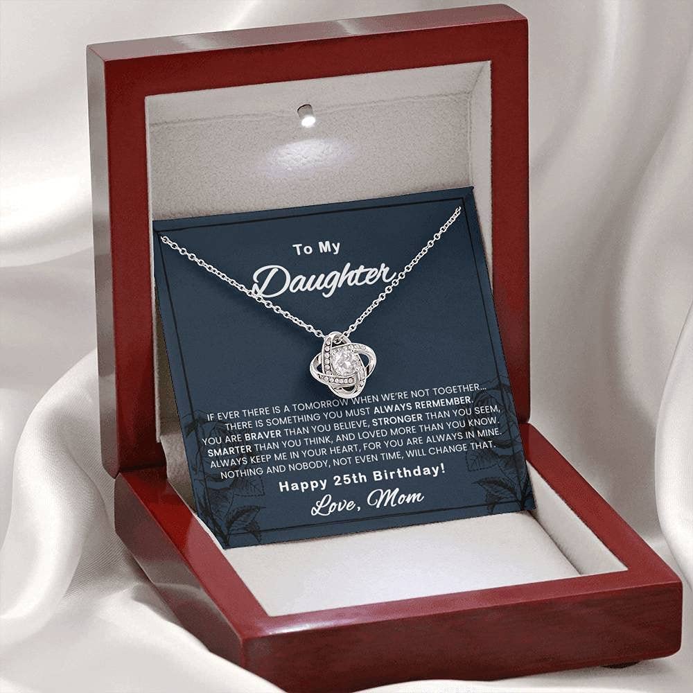 Daughter's 25th Birthday Necklace Gift with Card - Perfect for Mother's Day & Grandma