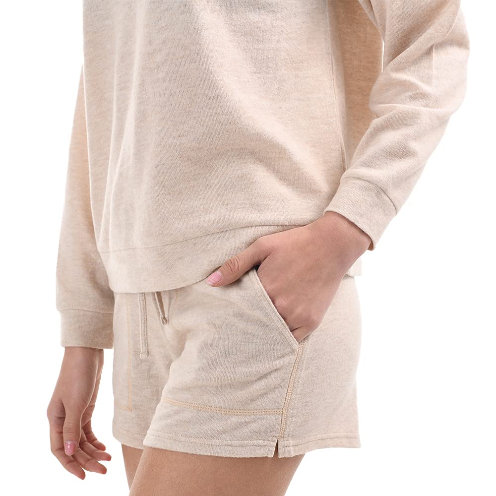 MAKS Women's Ultra Soft Pre-Washed 2-Piece Lounge Set with Pockets - Comfy Sleepwear & Casual Outfit for Home, Yoga, and Relaxation