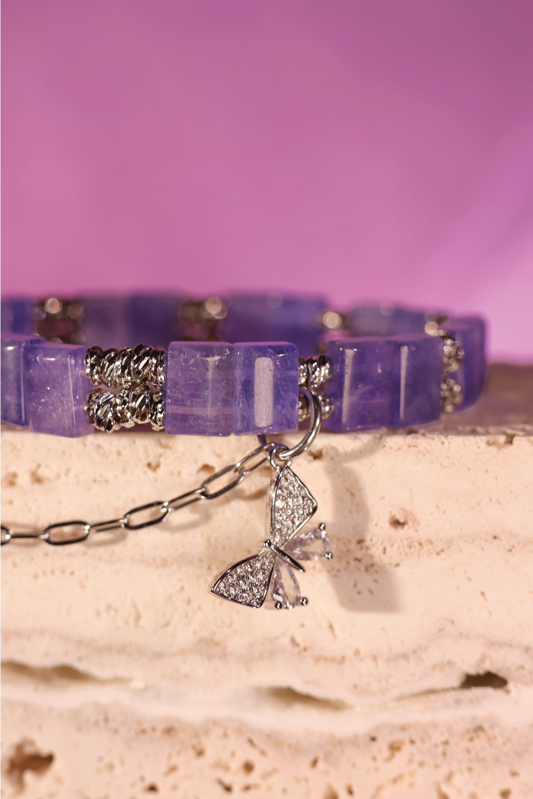 Mystic Glow ACD × Twilight Tanzanite Bangle - Elegant Tanzanite Bracelet for Women, Handmade Sterling Silver Jewelry, Perfect for Parties, Weddings & Special Occasions