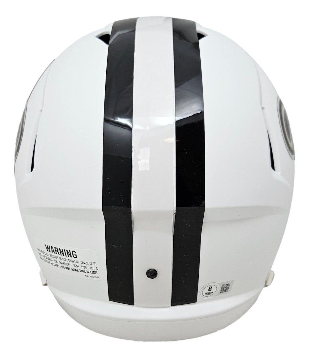 Drew Brees Autographed New Orleans Saints Replica Helmet - Limited Edition FS Flat White Speed with BAS ITP Certificate - Perfect for NFL Fans, Collectors, and Sports Memorabilia Displays