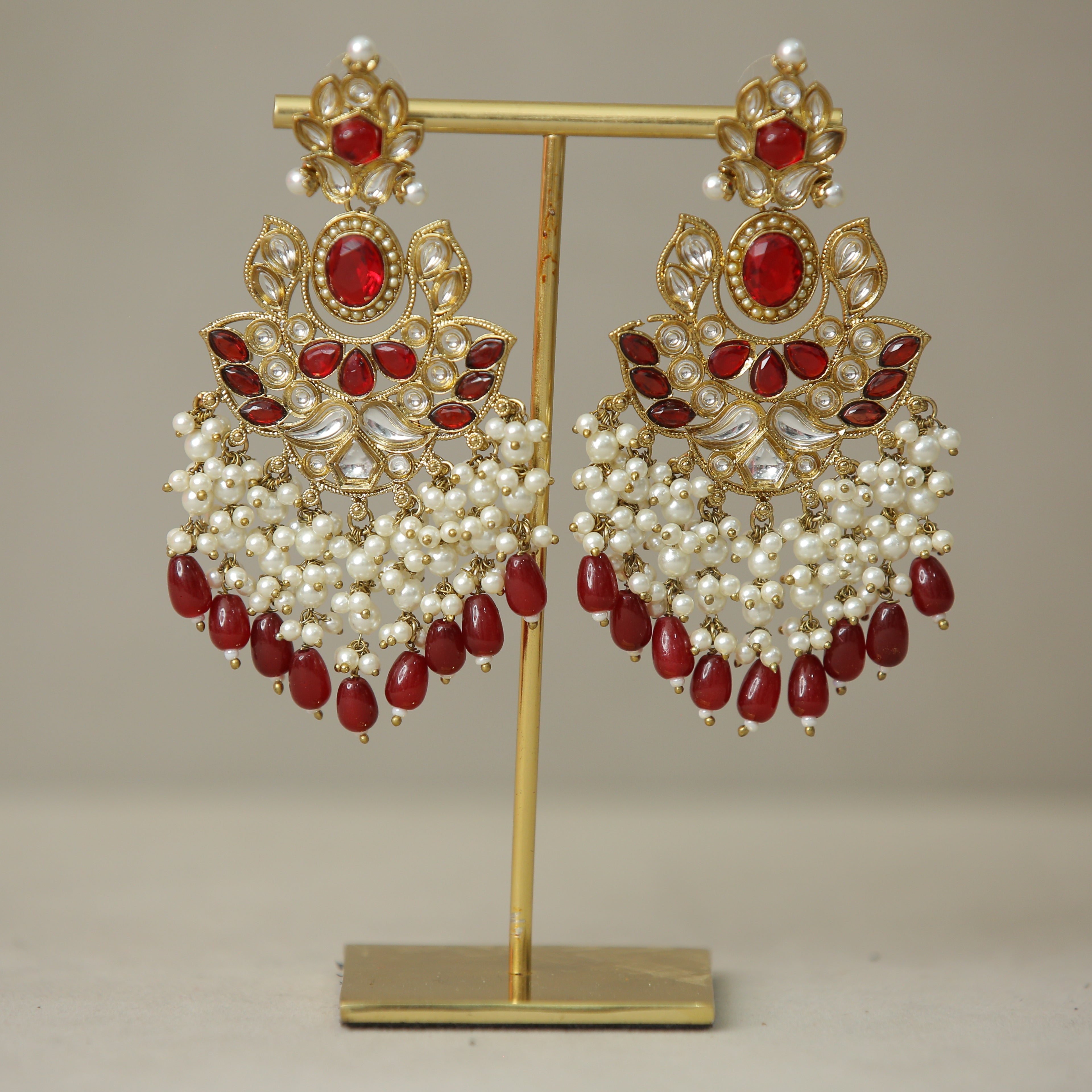 Avani Kundan Earrings for Women - Exquisite Indian Traditional Jewelry - Perfect for Weddings, Parties & Festive Occasions