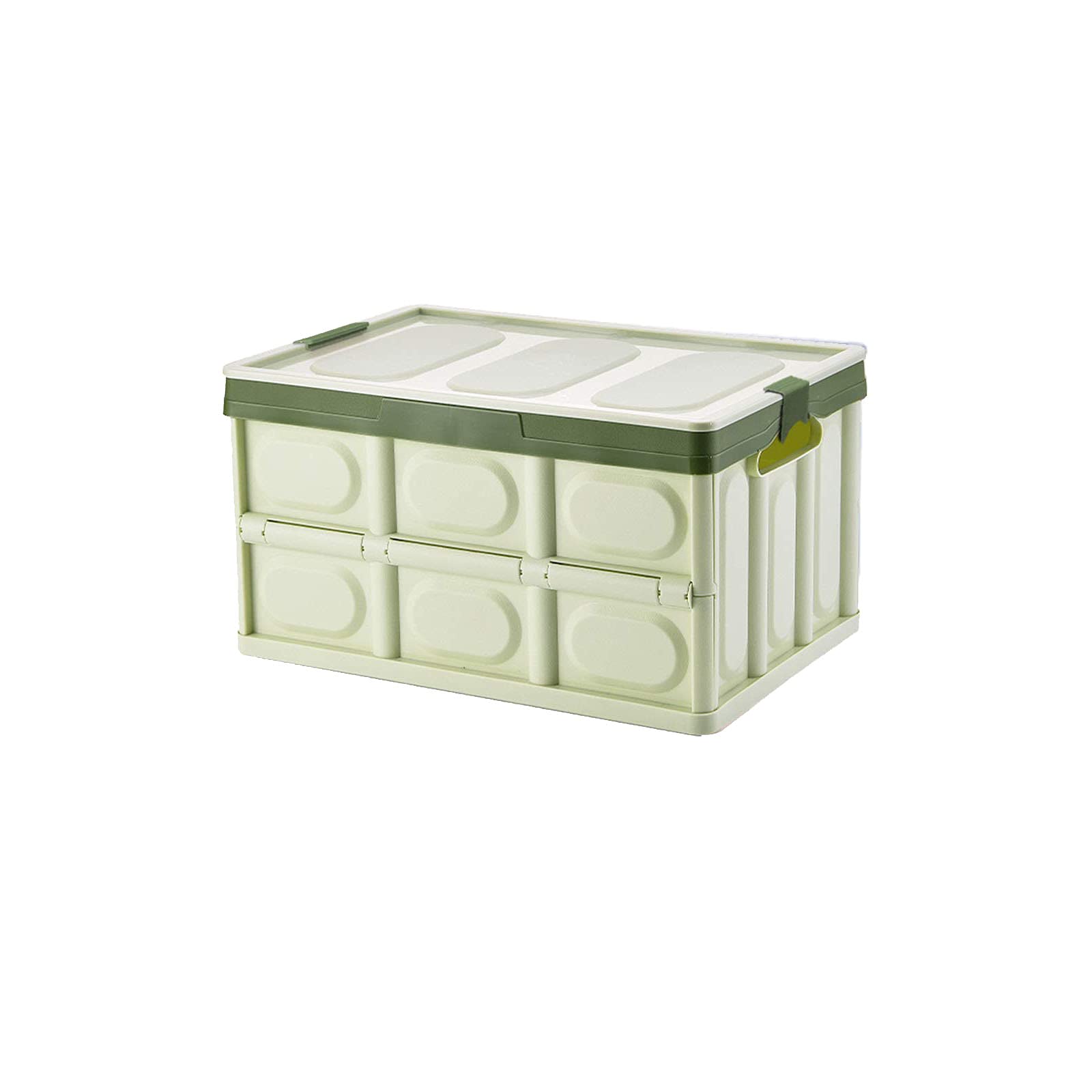 Collapsible Storage Bins with Lids - Stackable Organizer for Home, Office & Travel