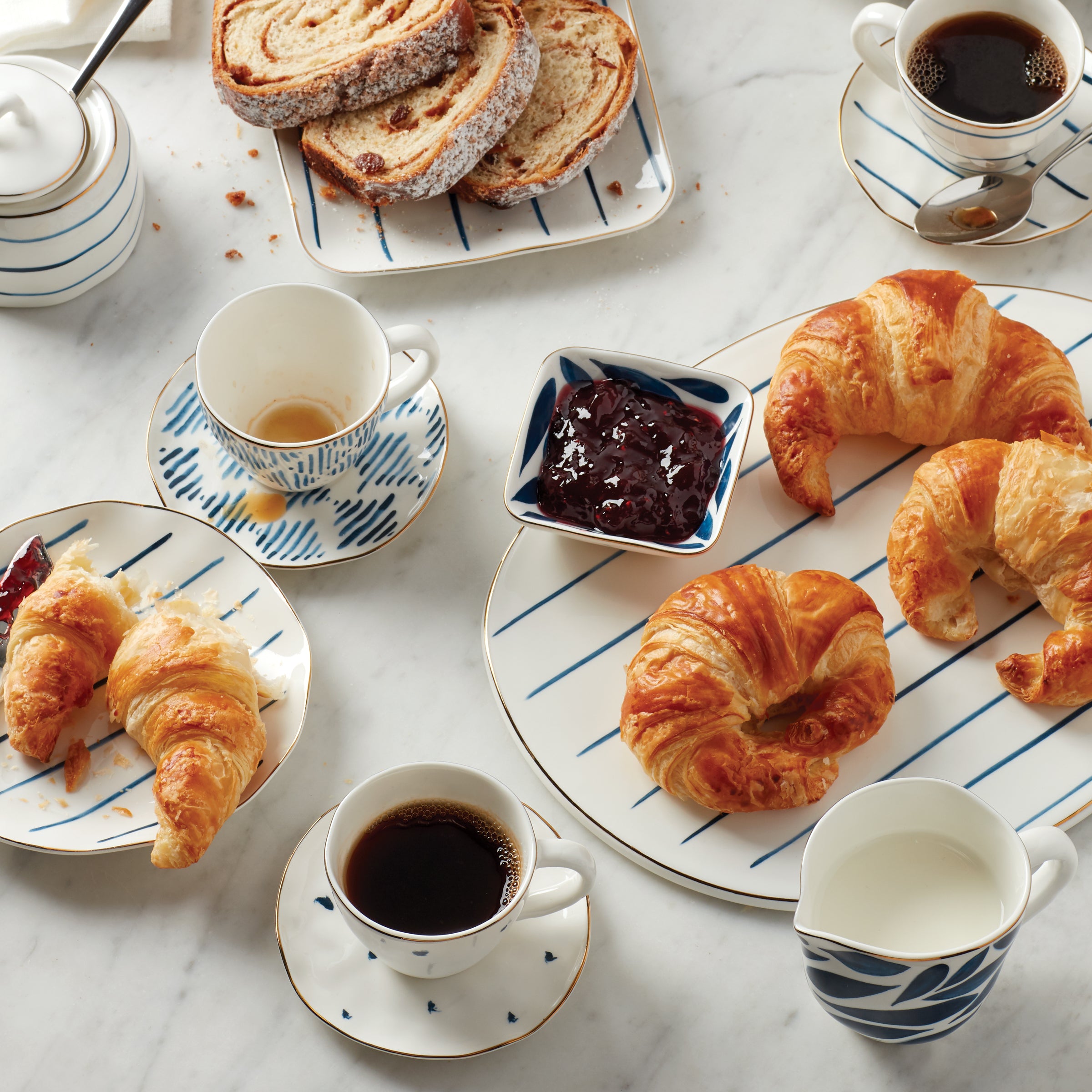 Premium Blue Bay 8-Piece Porcelain Espresso Cup & Saucer Set - Elegant Coffee Cups for Home, Cafe & Restaurant Use - Perfect for Espresso, Cappuccino & Latte