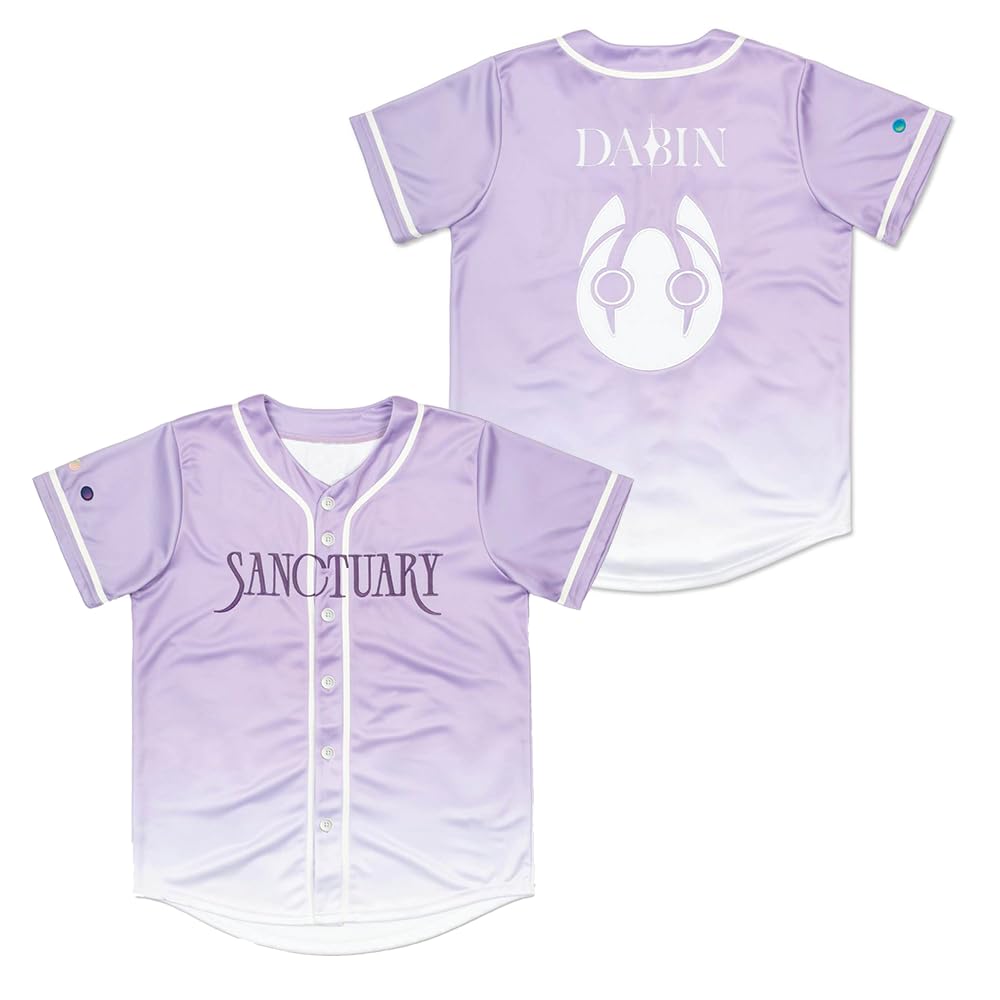 Custom DABIN Sanctuary Baseball Jersey for Men & Women - Short Sleeve Thin Button Baseball Uniform - Perfect for Games, Team Sports & Casual Wear