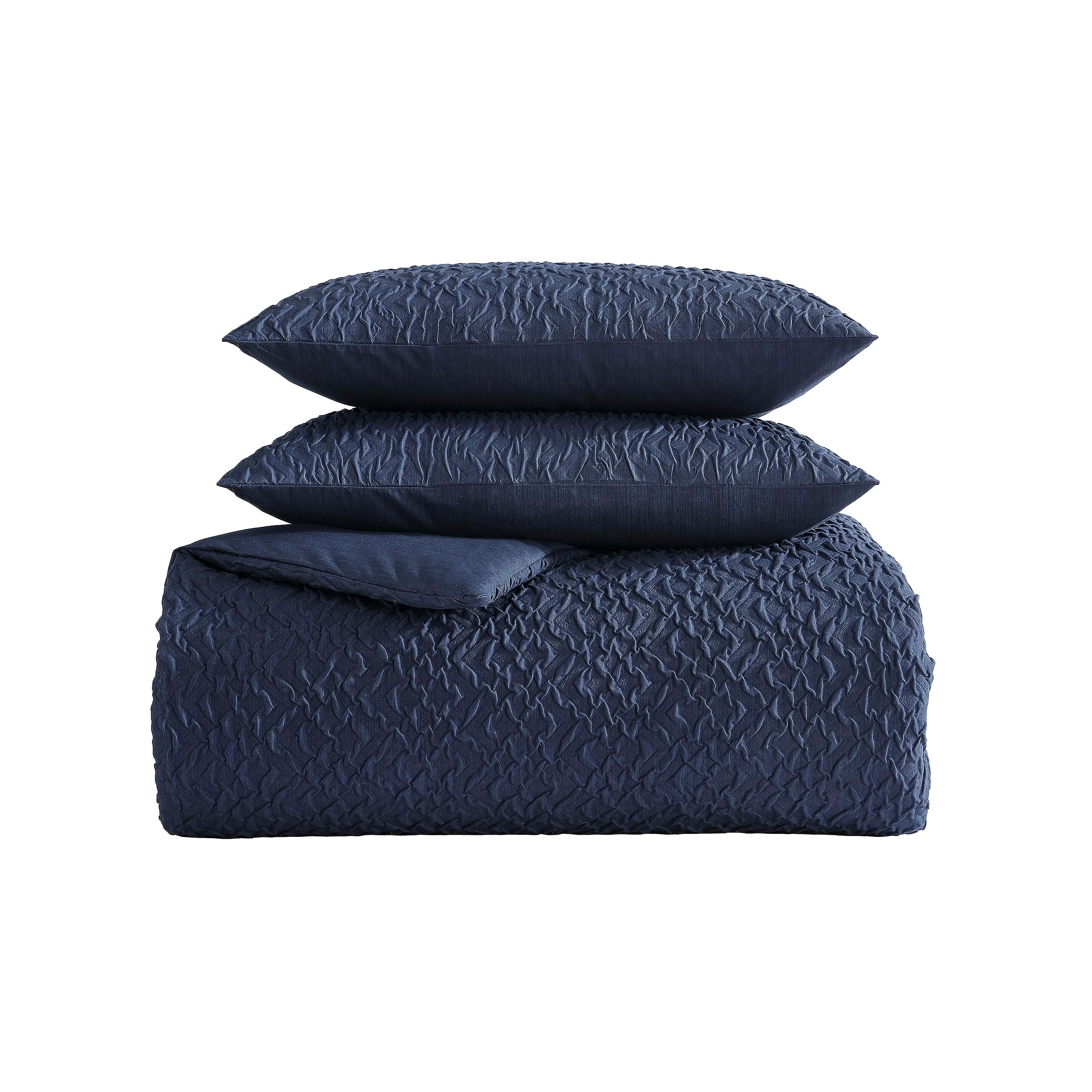 Nautica King Comforter Set - Ultra Soft Microfiber All Season Bedding with Matching Shams | Oeko-Tex Certified Hypoallergenic | Point Harbor Navy | Perfect for Master Bedroom, Guest Room & Cozy Winter Nights
