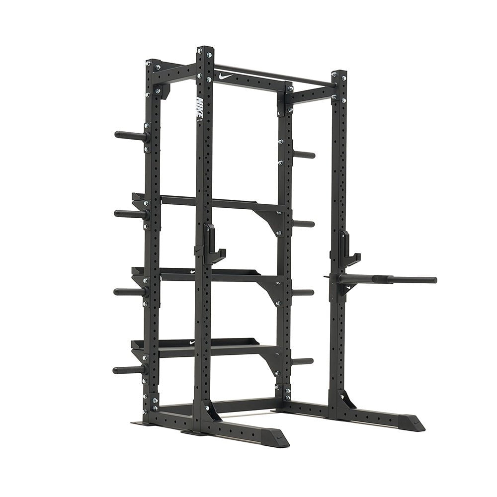 Nike Strength Half Rack Flat Storage Shelf - Heavy Duty Gym Equipment for Home Workouts - Perfect for Weight Plates, Dumbbells & Fitness Accessories Organization