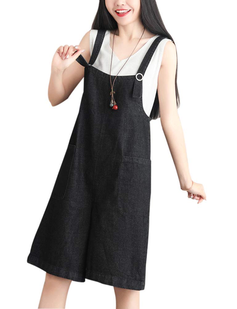 Maidow Women's Wide Leg Denim Bermuda Shorts - Loose Fit Jean Overalls for Casual Outfits & Summer Fashion | Perfect for Beach, Streetwear, and Everyday Comfort