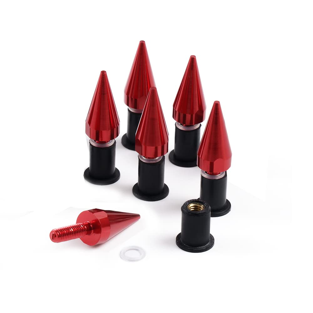 WYNMOTO Red Motorcycle Windscreen Bolt Kit for Honda GL1800 - Durable & Stylish Ride Upgrade