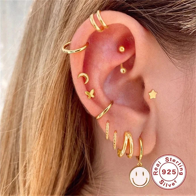 Evil Eye Rook Curved Barbell Eyebrow Piercing Jewelry | 16G 14G Body Jewelry for Eyebrow Piercing | Perfect for Gothic, Punk & Alternative Style