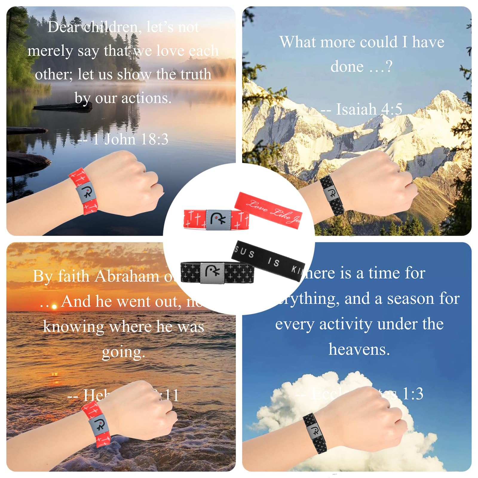 Scannable NFC Bible Verse Bracelet - WWJD Christian Bracelet with Daily Scripture for Women & Men - Religious Gift for Couples - Connect to Phone for Instant Bible Access - Perfect for Church, Prayer & Daily Inspiration