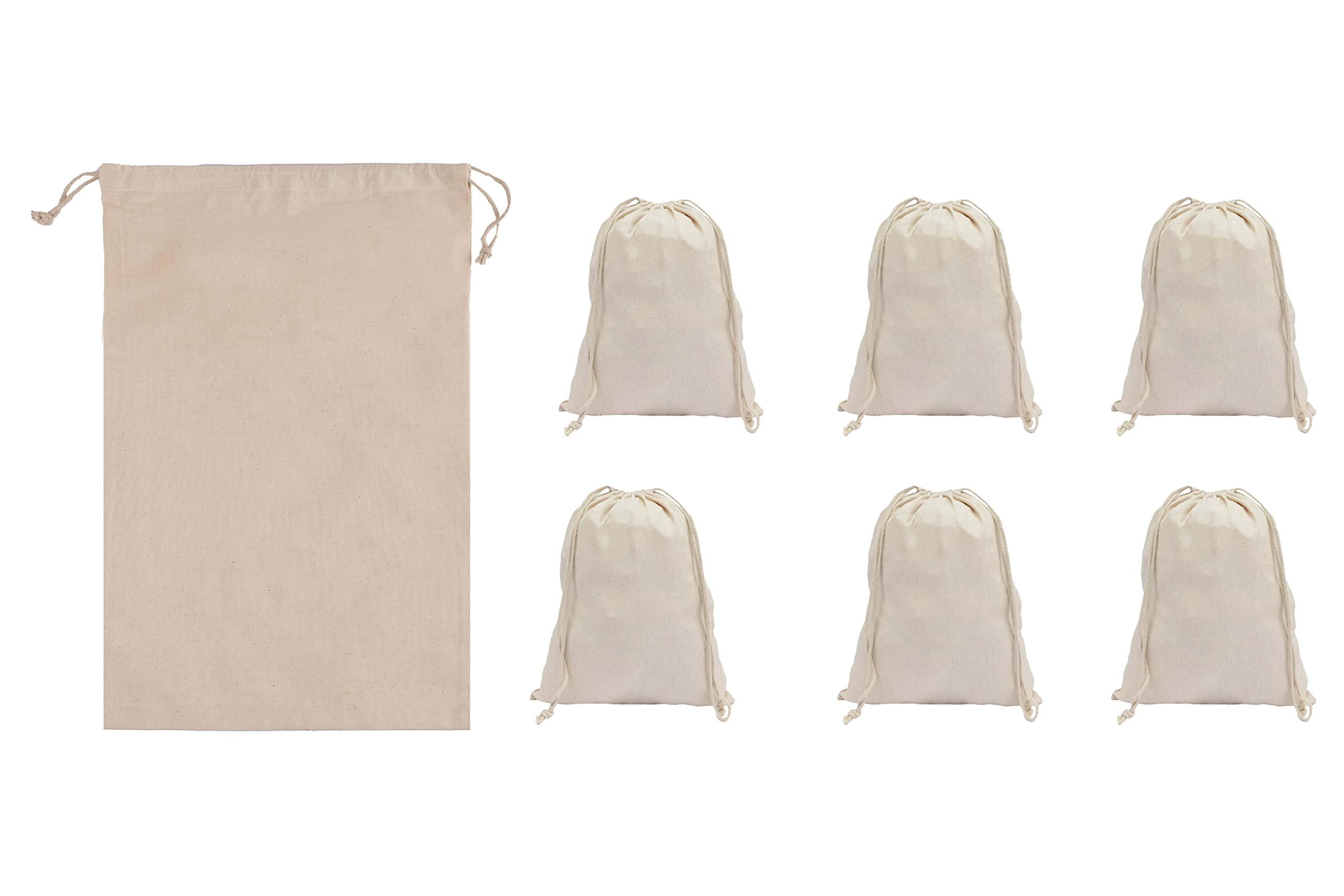 25-Pack 3x4 Inch Natural Drawstring Sachet Bags for Spices, Tea, Herbs & DIY Crafts - Perfect for Cooking, Storage & Gifting