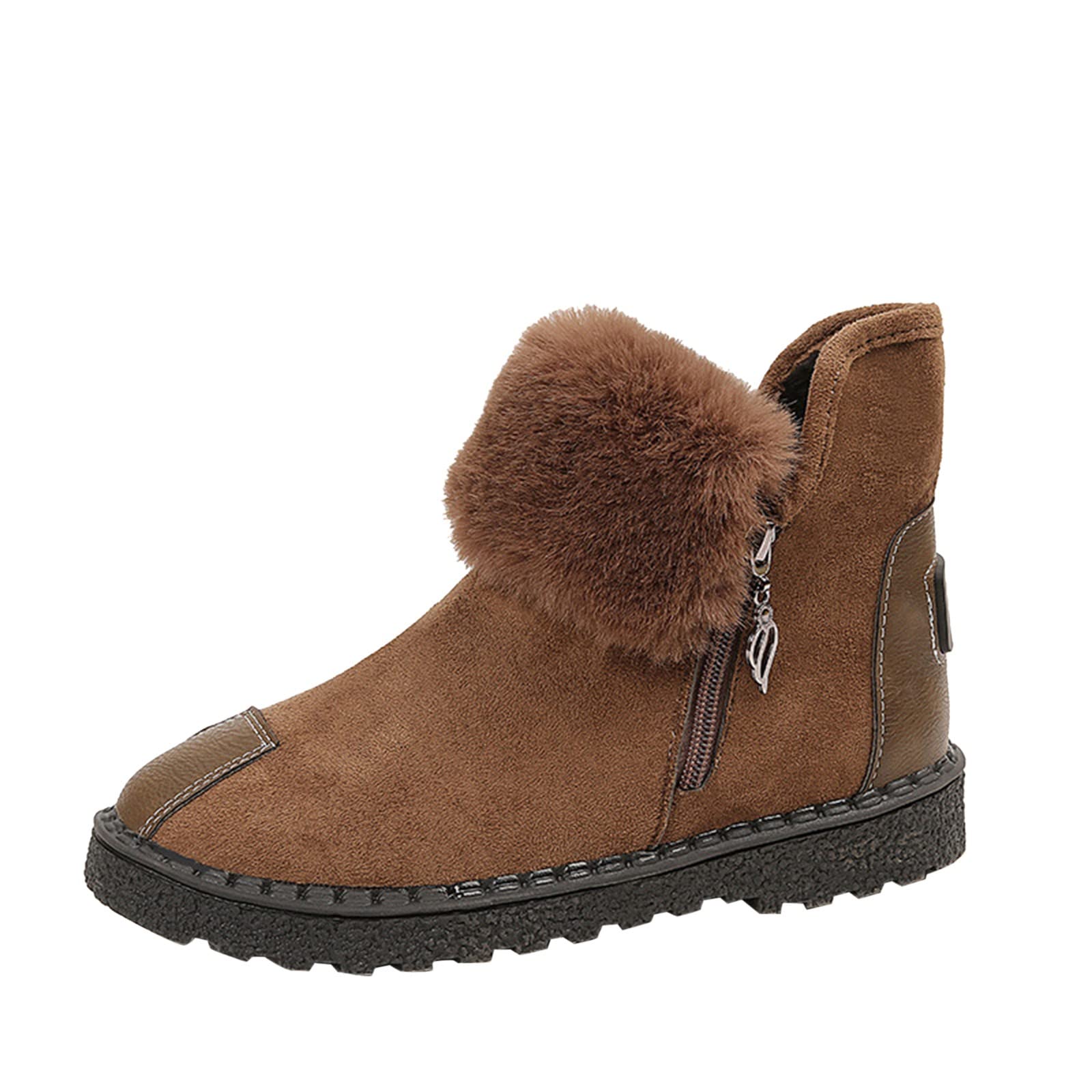 Women's Black Rain Boots - Waterproof Winter Shoes with Plush Lining, Slip-On Heel, Thermal & Breathable for Casual Wear | Perfect for Rainy Days, Snowy Weather & Outdoor Activities