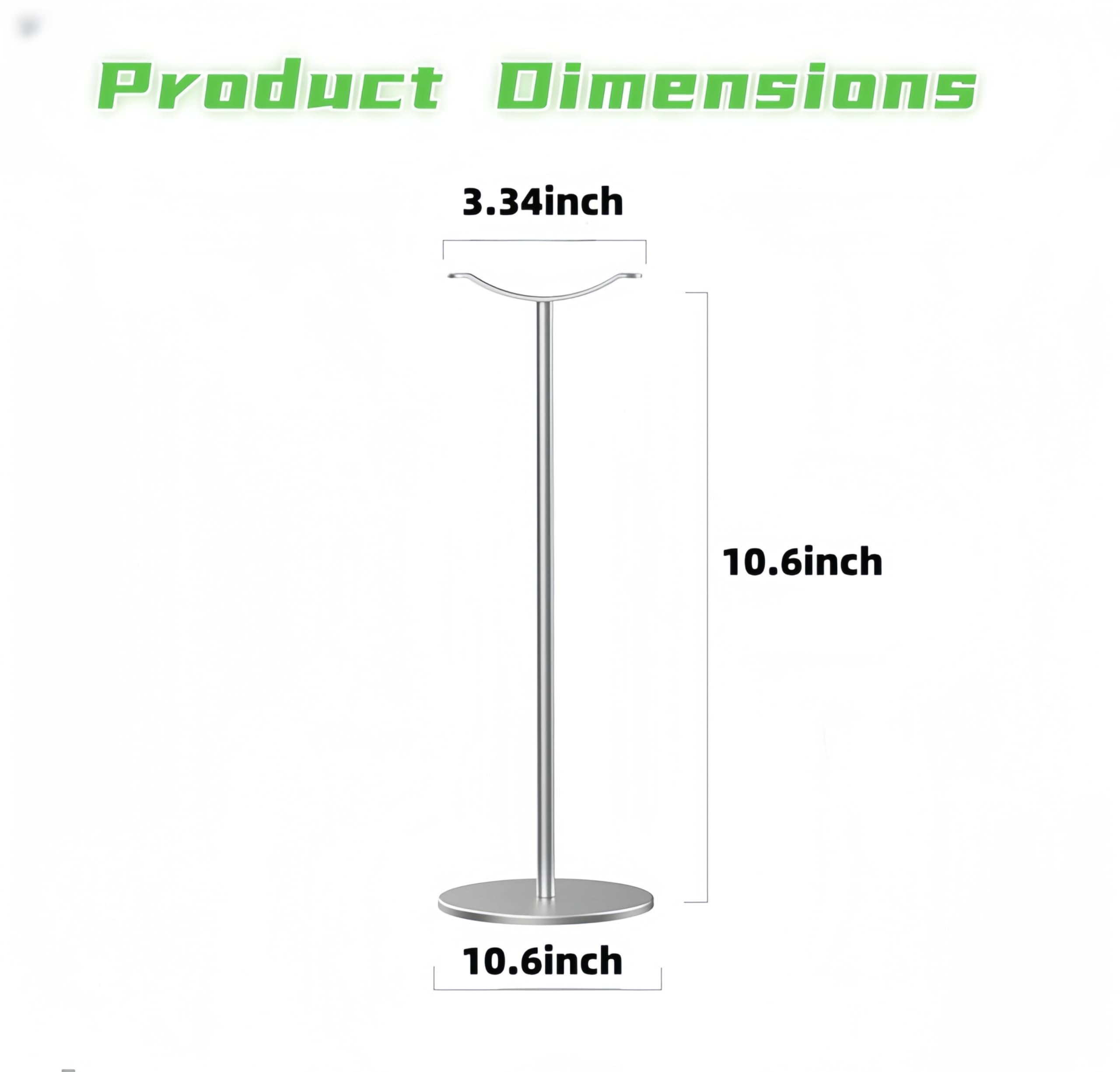 BGGCHEECA Aluminum Headphone Stand - Heavy Base Desk Holder for Gaming Headsets, Earphones & Headphones (1 Pack, Silver) | No Tools Required | Perfect for Home Office, Gaming Setup & Workspace Organization