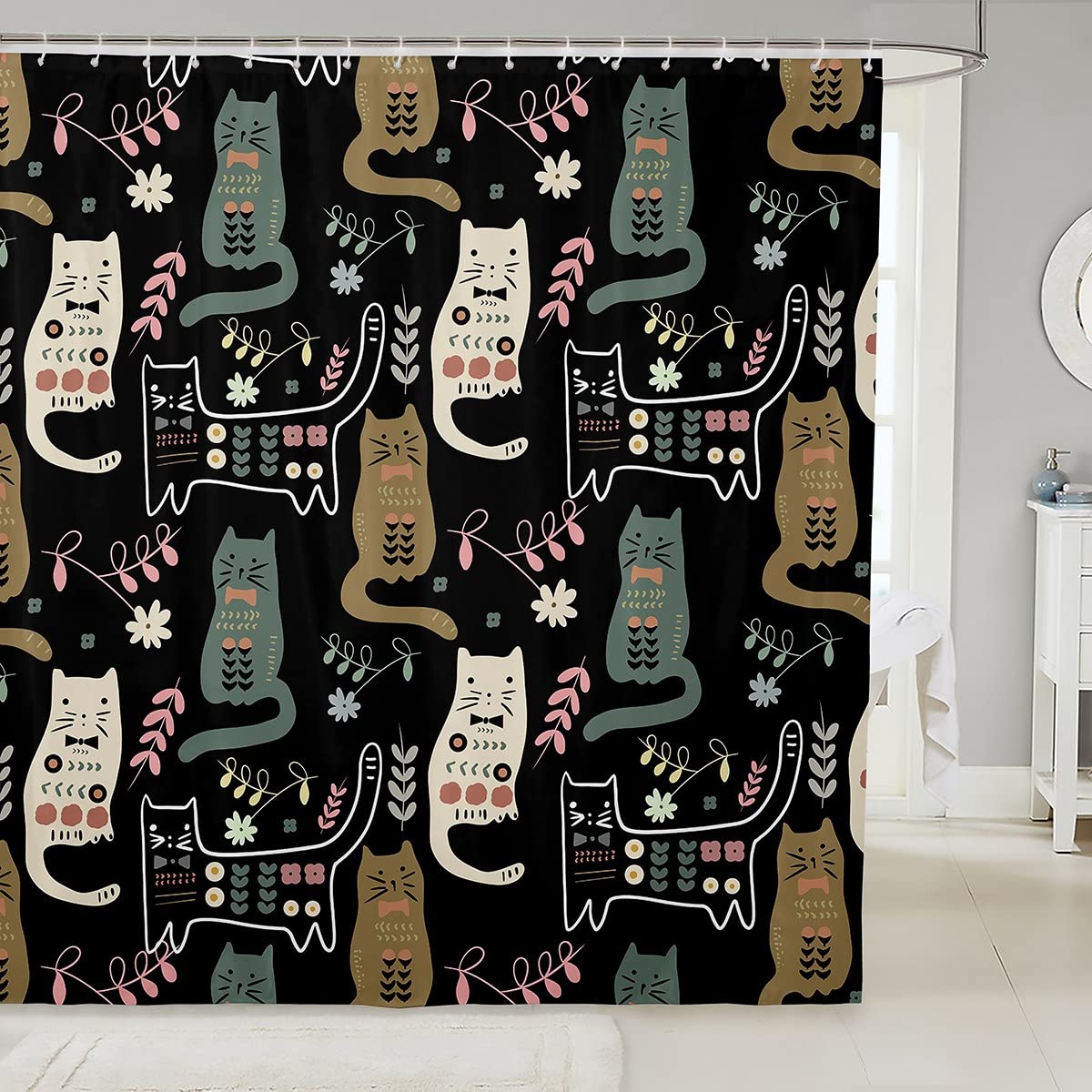 Cute Cats Shower Curtain Set - 72