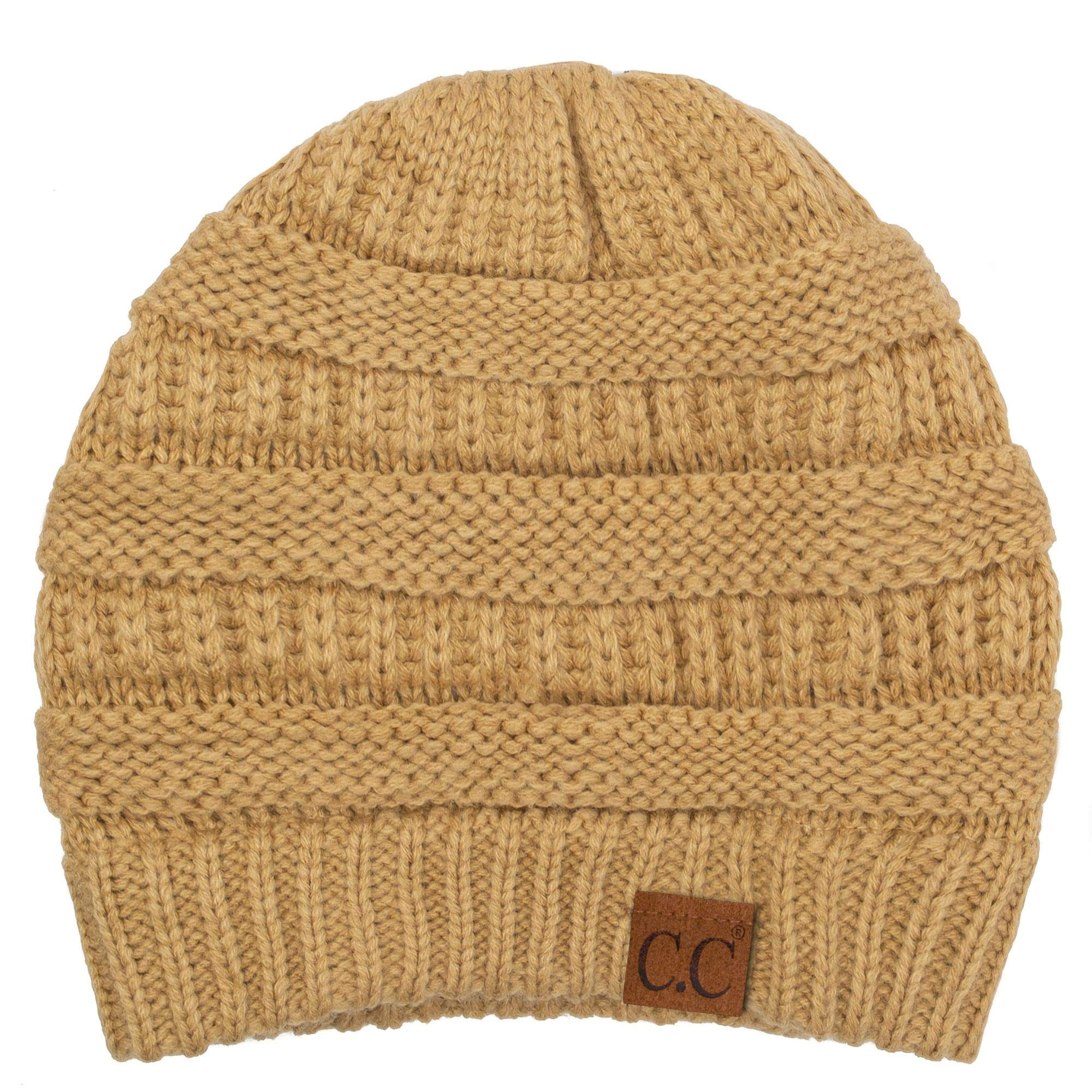 Trendy Chunky Cable Knit Beanie - Soft Stretch Winter Hat for Women & Men - Warm & Cozy for Outdoor Activities, Skiing, Snowboarding, and Casual Wear
