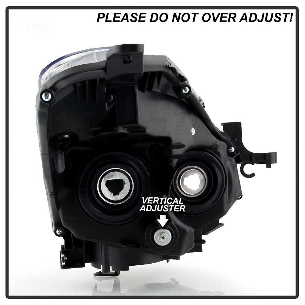 2010-2013 Nissan Altima Coupe Chrome Halogen Projector Headlights - OEM Style Replacement Headlamps for Improved Night Visibility | Perfect for Daily Driving & Nighttime Commutes