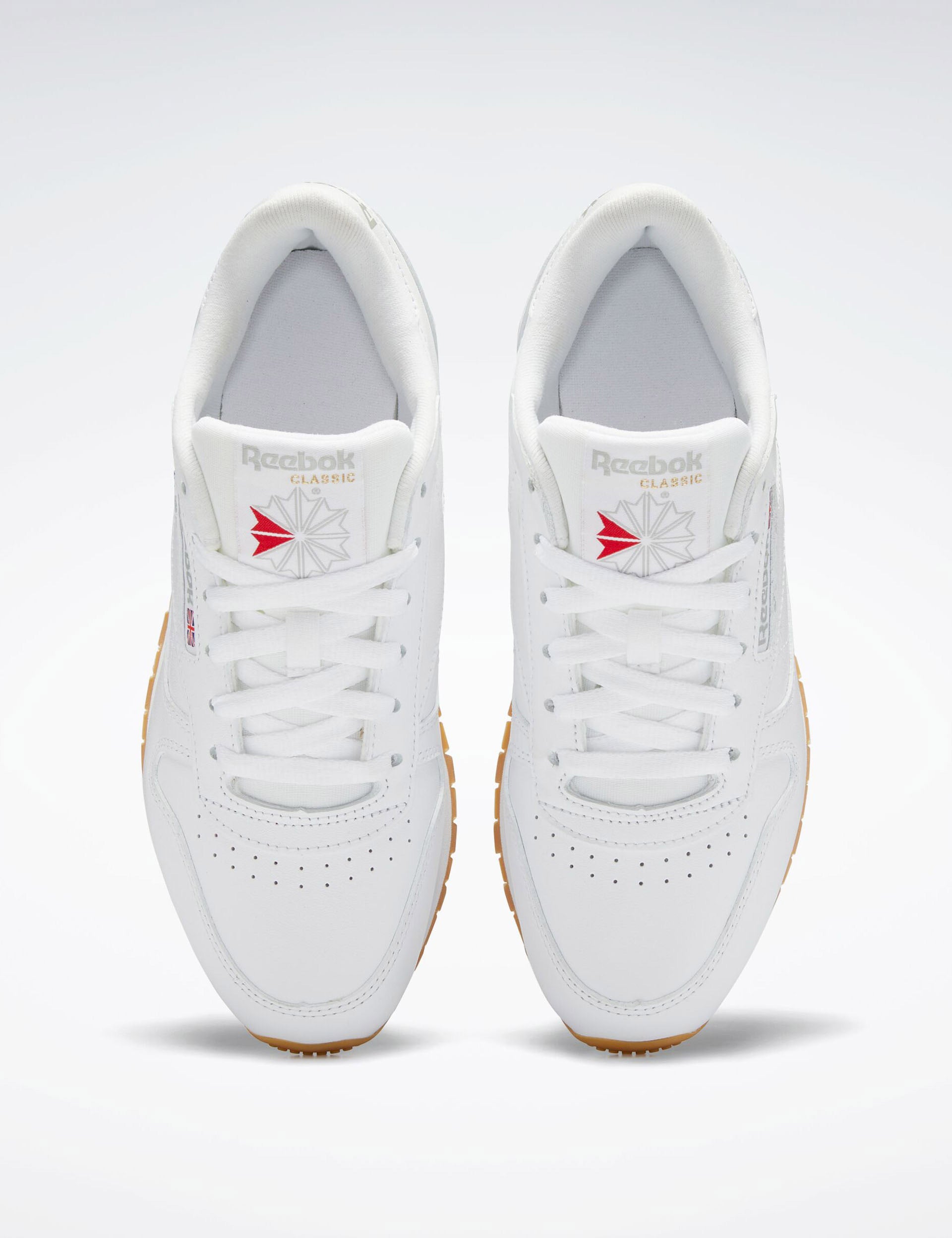 Reebok Classic Leather Shoes for Men - Cloud White/Pure Grey | Vintage Style Sneakers with Rubber Gum Sole | Perfect for Casual Wear, Gym & Street Fashion