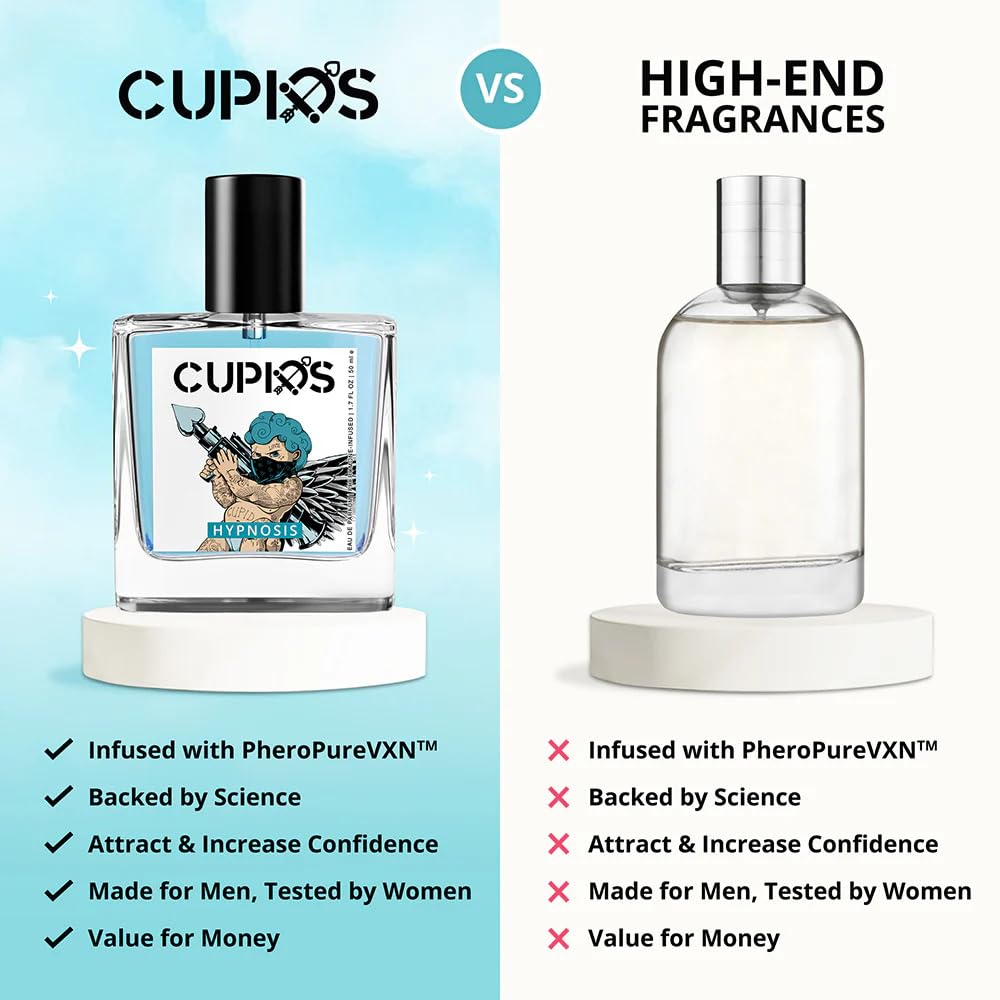 Hypnotic Eau de Cologne Cupid Perfume for Men - Long Lasting Unique Scent Formula (50ml) | Romantic Dates, Night Out & Special Occasions