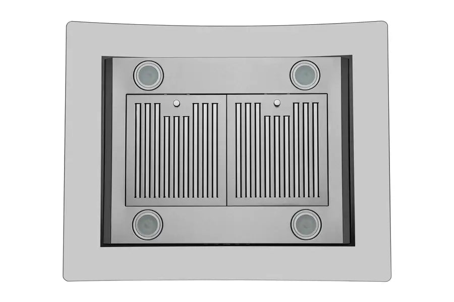 Hauslane Chef Convertible Stainless Steel Range Hood - Island Mount, 3 Speed Settings, 200 CFM (IS 200SS) - Perfect for Modern Kitchen Ventilation & Smoke Removal