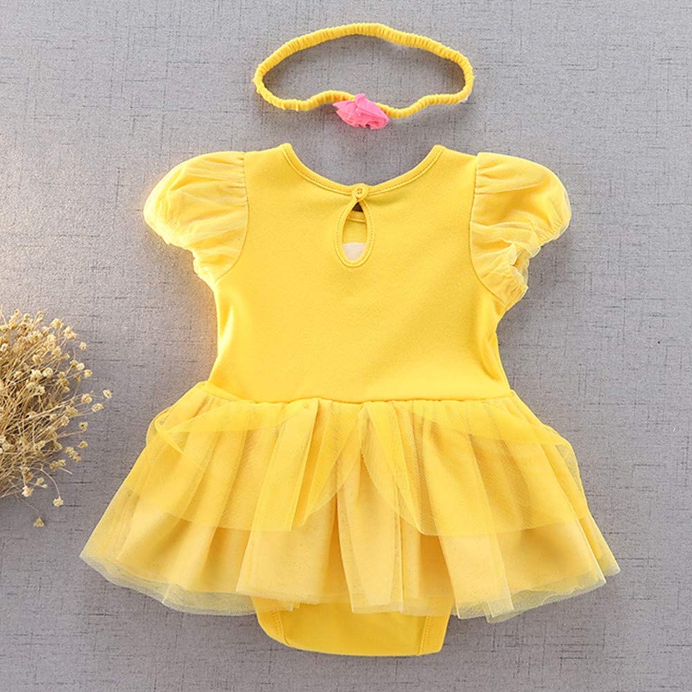 Baby Girls Princess Costume Tutu Dress Set with Headband - Elegant Birthday Party, Halloween & Christmas Outfit for Toddlers | Perfect for Dress-Up, Photo Shoots & Special Occasions