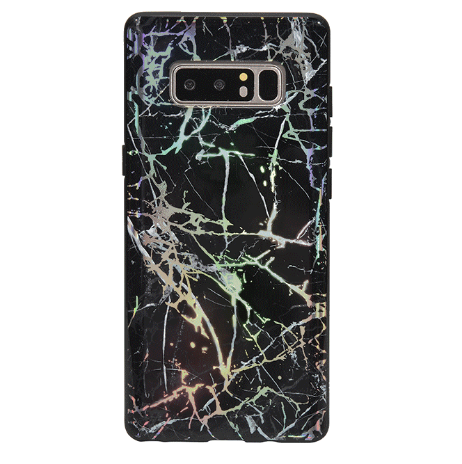 Holo Black Marble Samsung Galaxy Phone Case - Protective Slim Fit Cover for Galaxy S21/S22/S23 - Stylish & Durable for Everyday Use