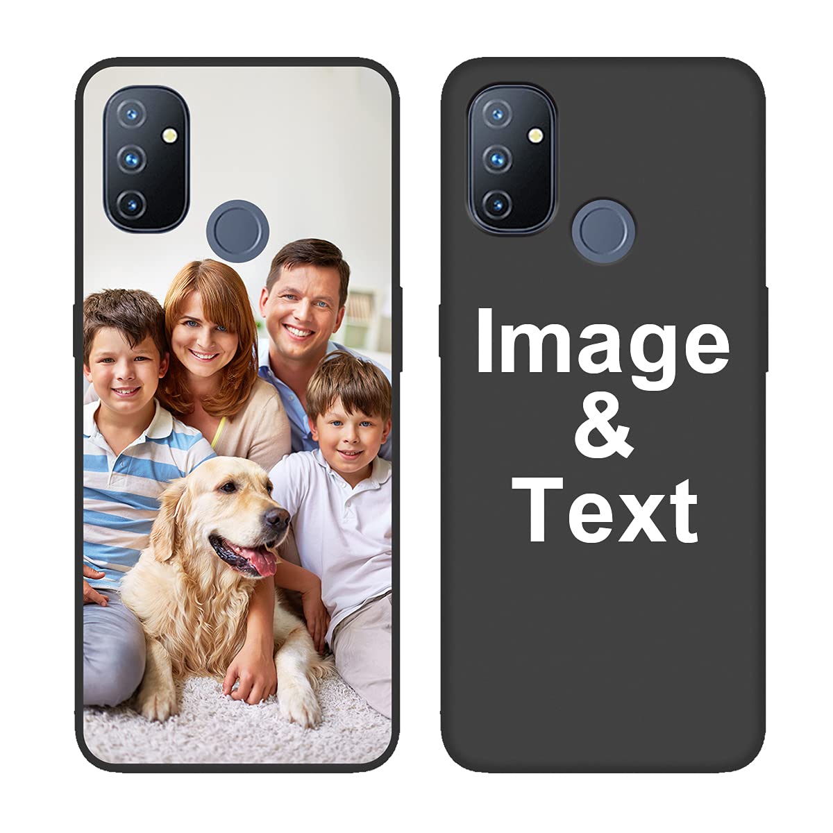 Custom OnePlus Nord N100 Phone Case with Personalized Photo - Shockproof Silicone Protective Cover, Soft Candy Design, Ideal Birthday & Christmas Gift (Black) - Perfect for Everyday Use, Travel, and Special Occasions
