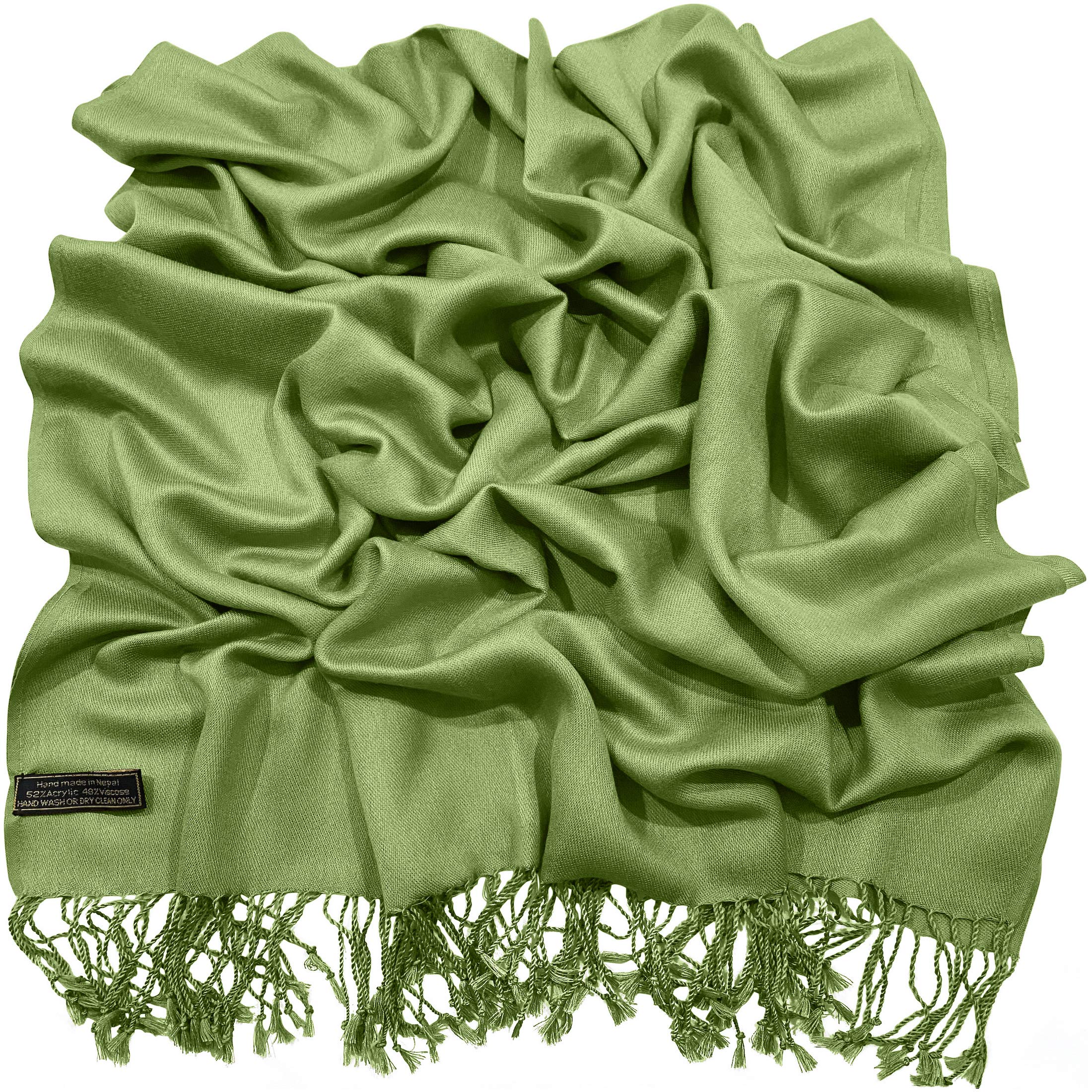 Premium Solid Color Nepalese Pashmina Shawl Scarf - Soft Cashmere Wrap Stole for Women, Head Scarf & Fashionable Throw - Perfect for Winter, Weddings & Gift Giving