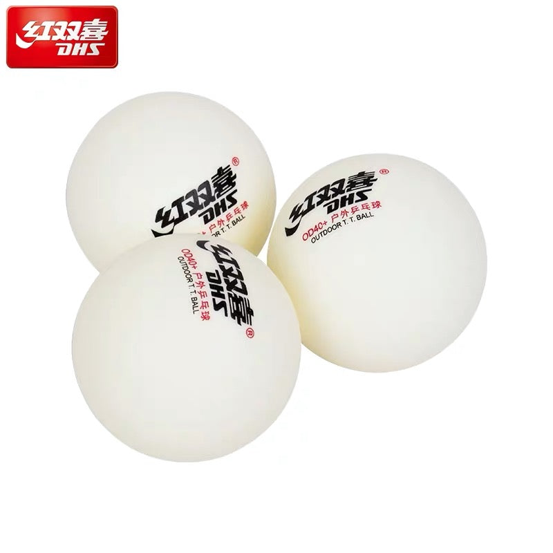 Premium DHS OD40+ Outdoor Table Tennis Balls (White) - Professional Ping Pong Balls for Outdoor Play, Training & Backyard Games