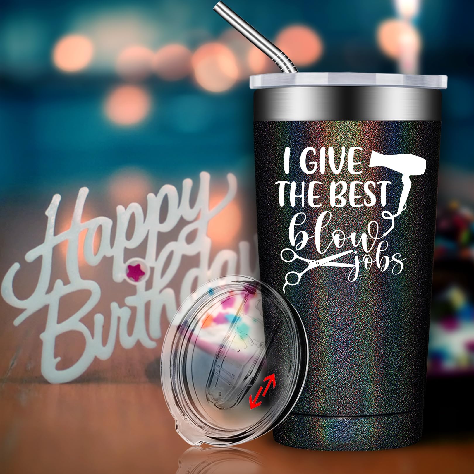 BIRGILT 20oz Hair Stylist Tumbler Cup - Perfect Hairdresser Gifts for Women, Hairstylist Appreciation Gift Ideas - Great for Christmas, Birthday & Thank You Presents - Insulated Travel Mug for Salon Professionals & Beauty Enthusiasts