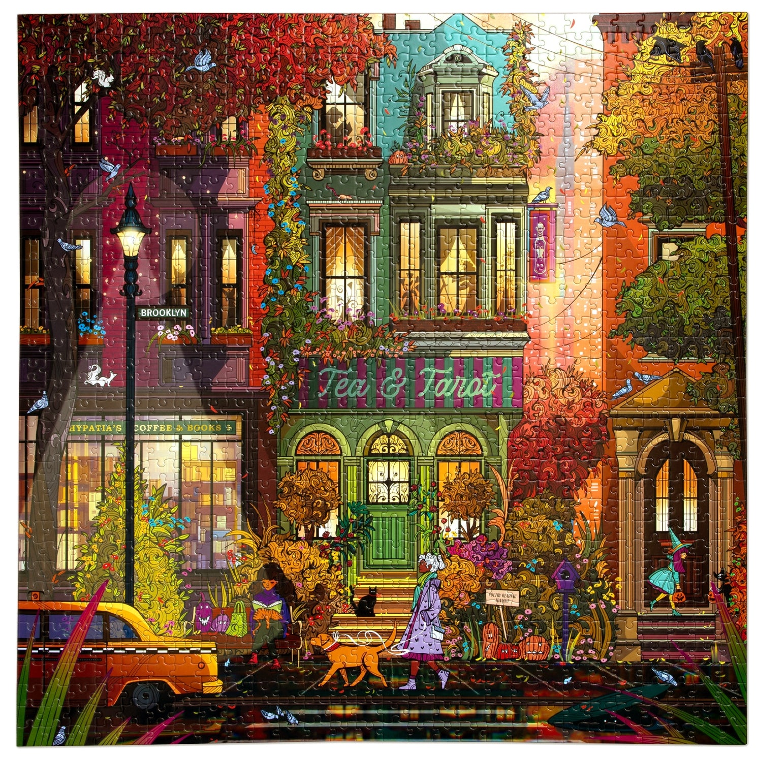 Fall in Brooklyn 1000 Piece Jigsaw Puzzle - Challenging Adult Puzzle with Autumn Scenery for Family Game Night & Relaxation