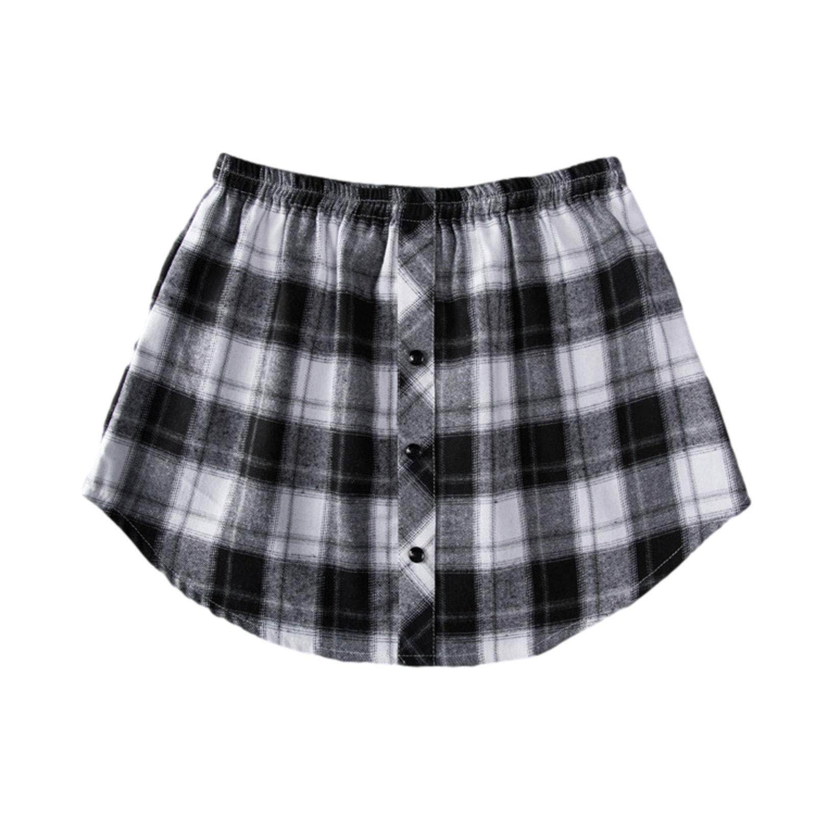 Women's Adjustable Layering Half-Length Skirt - Fake Top Lower Sweep Shirt Extender Mini Underskirt for Layering, Modesty, Fashion Outfits & Special Occasions