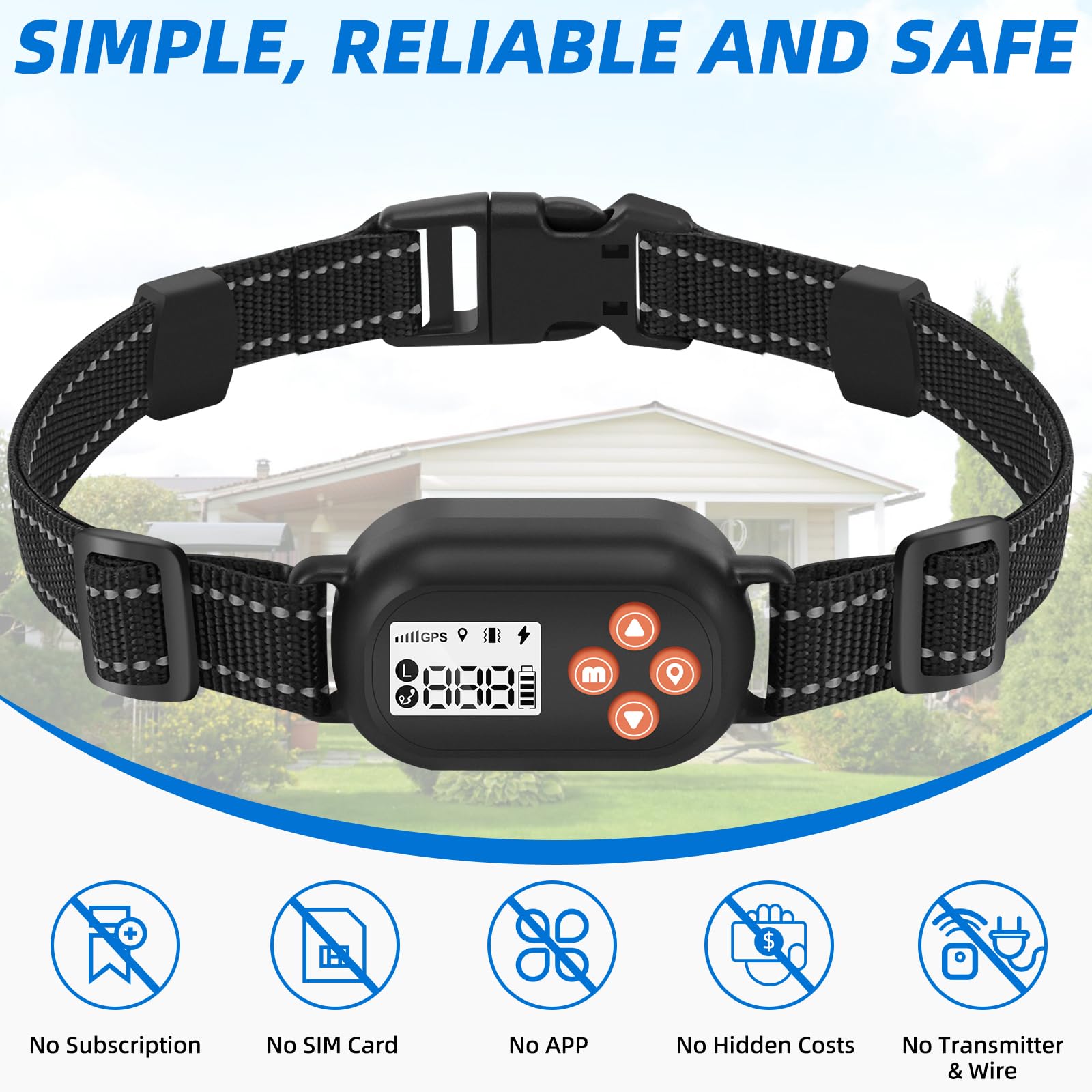 **Wireless GPS Dog Fence - Electric Pet Containment System with IPX6 Waterproof & Rechargeable Collar - Beep, Vibration & Shock Modes for Dogs Over 10 lbs - Perfect for Backyard, Training & Outdoor Safety**