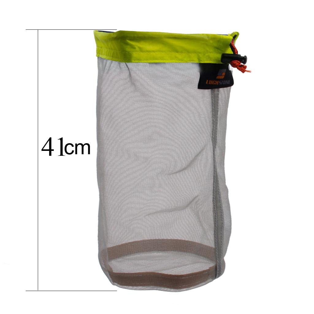 Ultra Light Mesh Stuff Sack Storage Bag for Travel Camping - Compact Organizer for Hiking, Backpacking & Outdoor Gear Storage