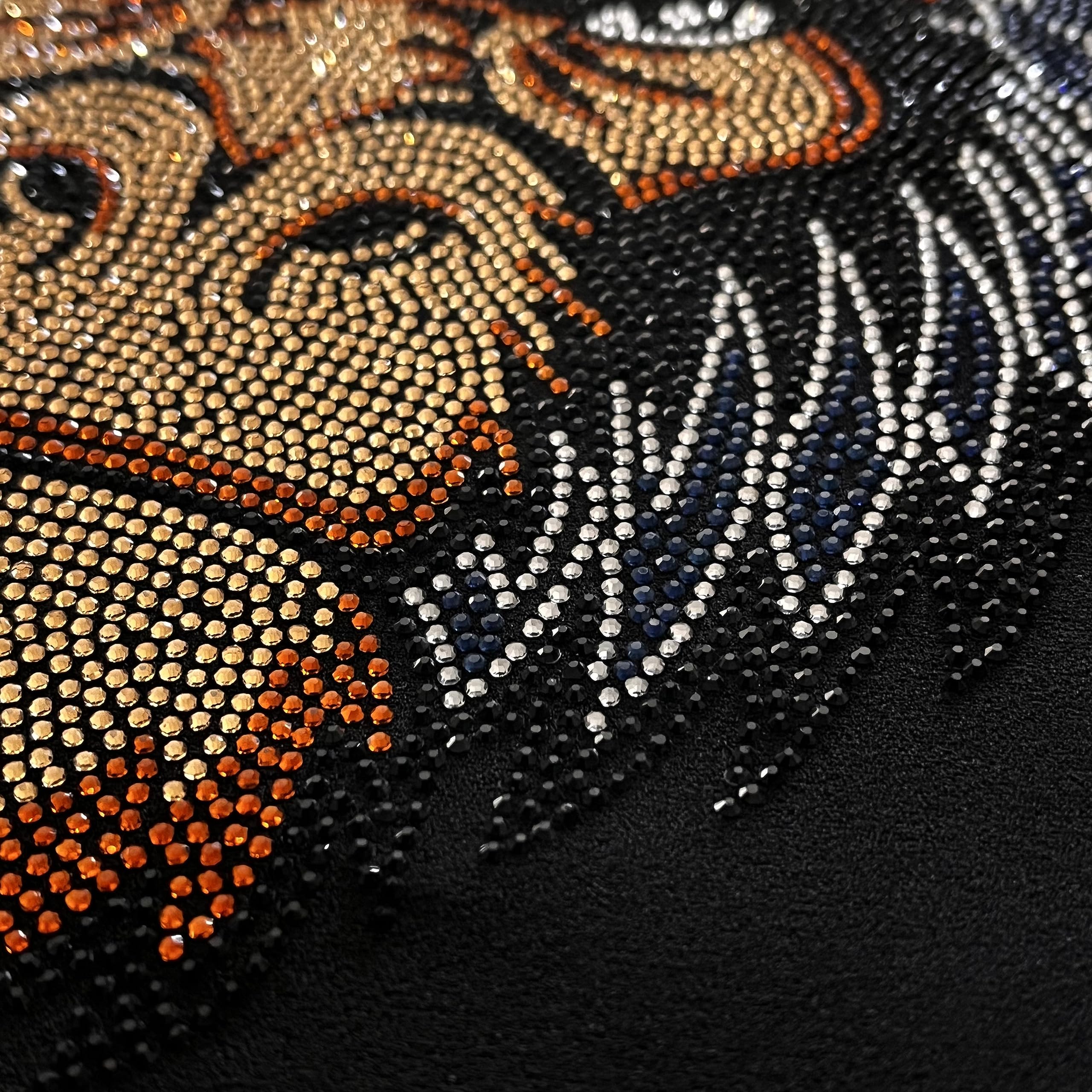 Gorilla Rhinestone Heat Transfer Vinyl - Black, Brown, Silver Crystal Design for T-Shirts & Apparel | DIY Iron-On Motif for Custom Clothing, Hats & Bags