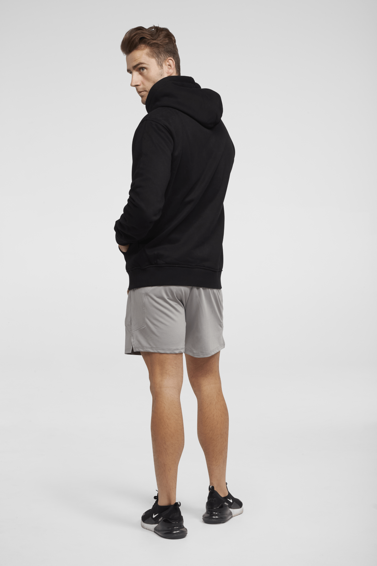 Dynamic Hooded Pullover Sweatshirt for Men & Women - Soft Fleece Lined Comfortable Zip Up Hoodie in Midnight Black - Perfect for Gym, Running, Outdoor Activities & Casual Wear