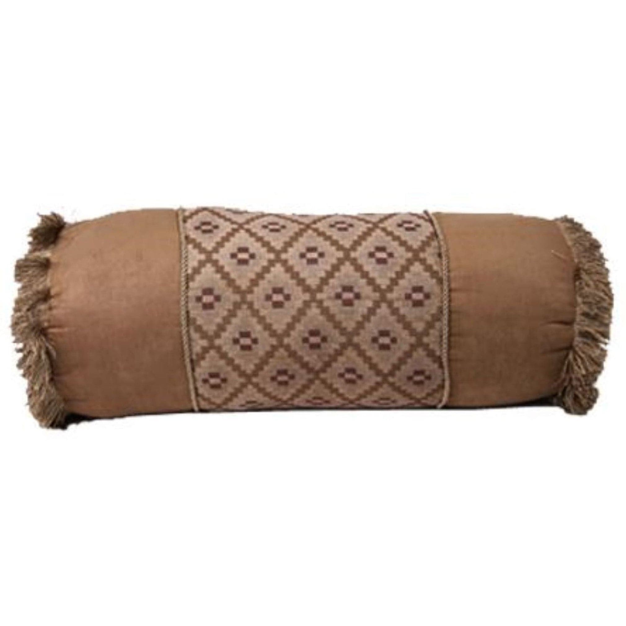 Luxury Diamond Chenille Neck Roll Pillow - Soft & Supportive Travel & Home Comfort for Neck Pain Relief